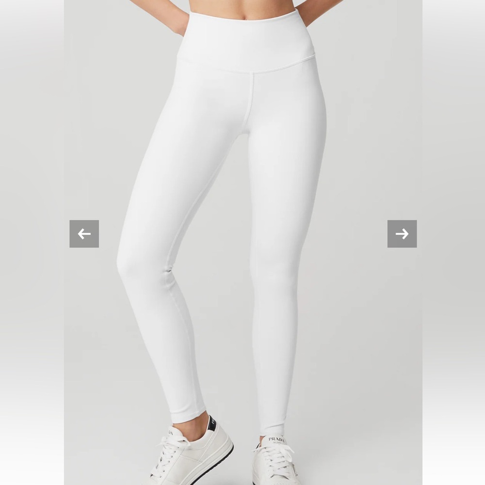 Alo White Airbrush High Waste Leggings NWT S